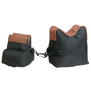 Outdoor Connection Black/Brown Leather Filled Bench Bag (2-Piece Set)