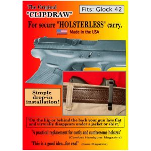 Clipdraw Concealed Carry Belt Clip for Glock 42 - Black