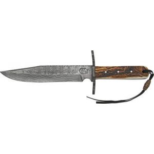 Colt 278 Damascus Hunter Fixed Blade Knife w/ Genuine Stag Handle