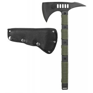 14.5" Survival Axe with Green Cord Wrapped Handle