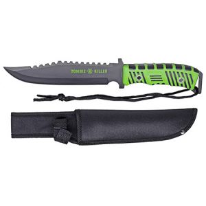 13" Zombie Killer Hunting Knife - Green Handle