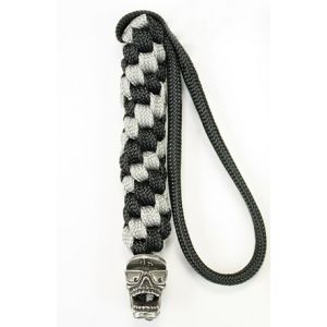 Mr. DP Pewter Bead with Silver & Black Lanyard