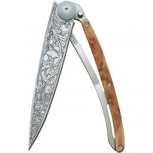 Deejo Linerlock Art Nouveau Juniper 37 Gram Folding Knife