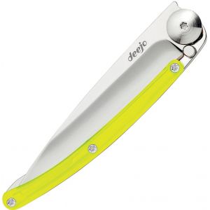 Deejo Linerlock Yellow 27 Gram Folding Knife