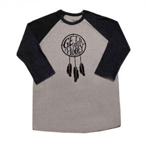 Hooey Brand "Dreamer" Snow Heather/Black Heather Raglan Womens T-Shirt