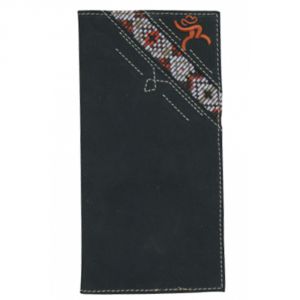 Hooey Rough Signature Black & Aztec Trim Rodeo Wallet - 1533137W3