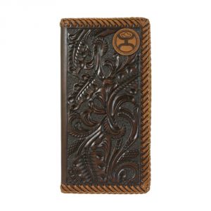 Hooey Brand Hooey Signature  Brown Tooled Rodeo Wallet - 1779137W9