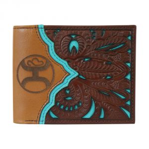 Hooey Brand Hooey Signature Tooled Cutout Tan Bifold Wallet - 1779138W8