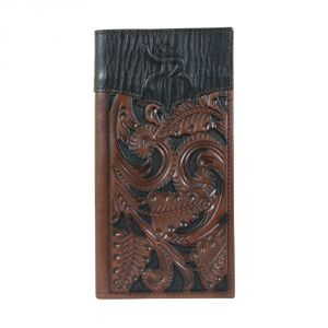 Hooey Brand Roughy Signature Tooled w/ Wash Cutout Rodeo Wallet - 1781137W5