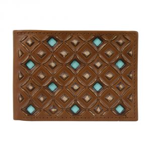 Hooey Brand Roughy Signature Diamonds Cutout Bifold Wallet - 1781161W7