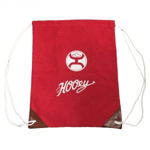 Hooey Brand Red Original Canvas Drawstring Bag with White Logo - BP012-RD