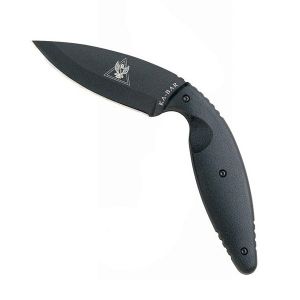 Ka-Bar Large Black TDI Law Enforcement Knife with Straight Edge
