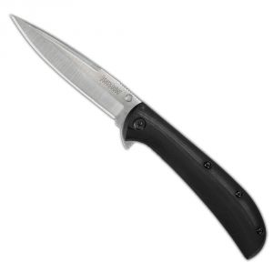 Kershaw AM-4 Assisted Flipper 3.5" Satin Spear Point Blade, Black G10 Handle - 2330