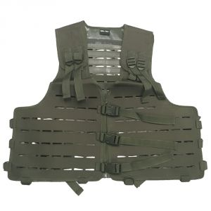 Mil-Tec Lightweight Olive Drab Laser Cut Tactical Vest - 13461301