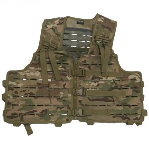 Mil-Tec Lightweight Flecktarn Camo Laser Cut Tactical Vest - 13461349