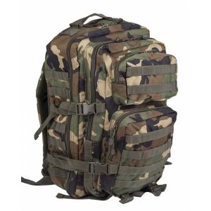 Mil-Tec Woodland Camo 36L Assault Tactical Backpack - 14002220