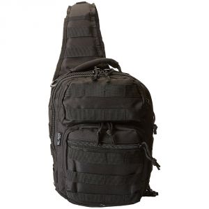 Mil-Tec Single Shoulder Strap 10L Black Tactical Assault Backpack - 14059102