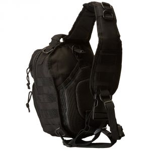 Mil-Tec Single Shoulder Strap 10L Black Tactical Assault Backpack - 14059102