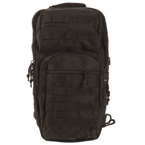 Mil-Tec Single Shoulder Strap 29L Black Tactical Assault Backpack - 14059202