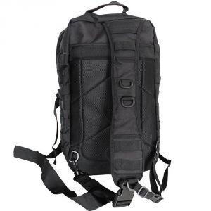 Mil-Tec Single Shoulder Strap 29L Black Tactical Assault Backpack - 14059202