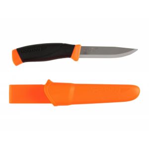 Morakniv Orange 4.1" Companion Fixed Blade Outdoor Knife with Sandvik Stainless Steel Blade