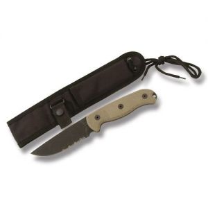Ontario Knife Company TAK-1 ComboEdge w/ Micarta Handle and Nylon Sheath