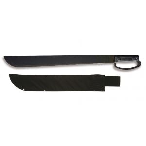 Ontario Knife Company 22" Black D Handle Heavy Duty Machete with Black Nylon Sheath 