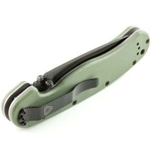 Ontario Knife Company OD Green Black Blade RAT II Folding Knife 