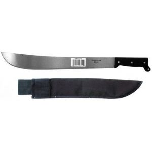 Tramontina 18" Machete with Textured Black Plastic Handle and Nylon Sheath